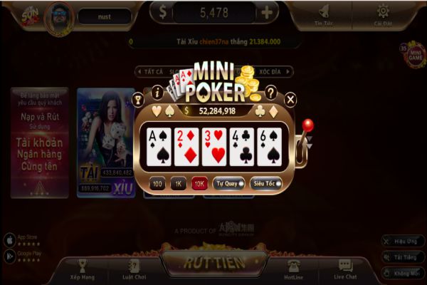 Mini Poker tại SunWin - Cách chơi chi tiết và dễ hiểu nhất mini-poker-tai-sunwin-1