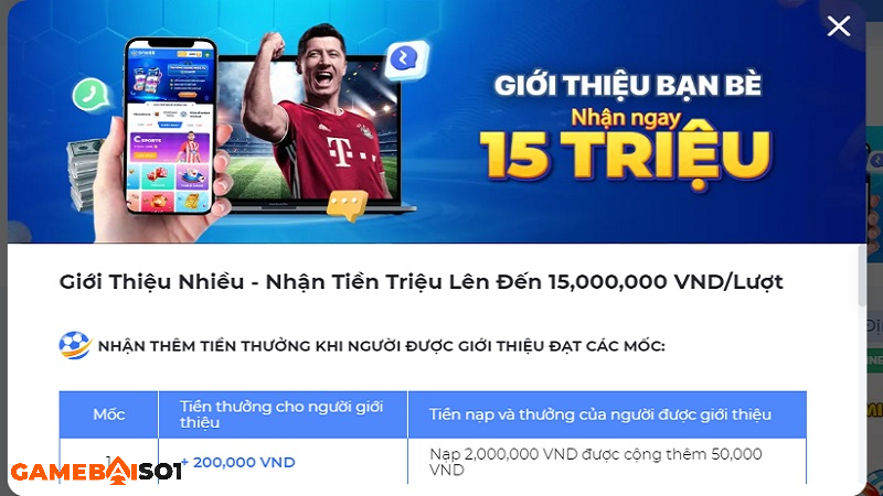 Giới thiệu bạn càng nhiều, nhận ngay tiền triệu về túi